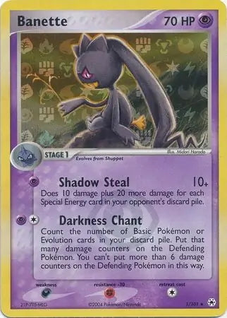 EX Hidden Legends Banette #1/101 reverse holo